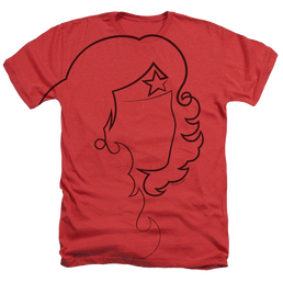 Dco - Wonder Single Line Adult Regular Fit Heather T-Shirt Men's All-Over Heather T-Shirt Harley Quinn   