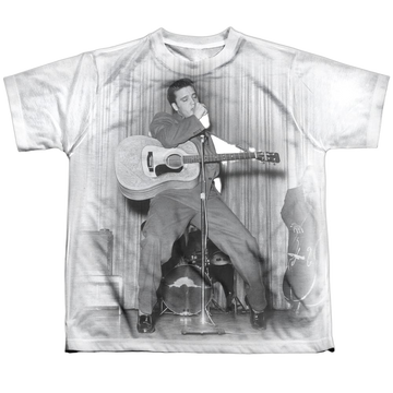 Elvis Presley Elvis On Your Toes youth all-over print t-shirt for ages 8 to 12