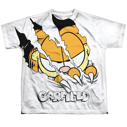 Garfield Torn Youth All Over Print 100% Poly T-Shirt Youth All-Over Print T-Shirt (Ages 8-12) Garfield   