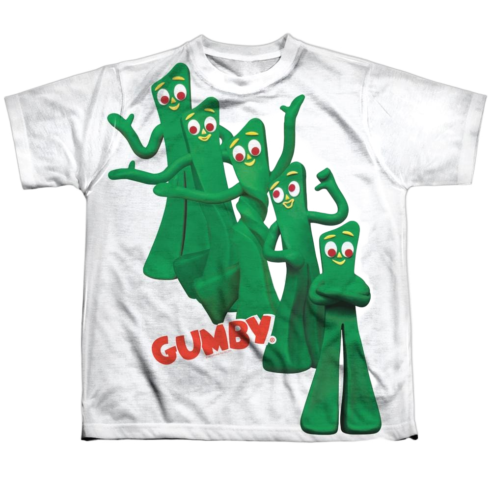 Gumby Moves Youth All Over Print 100% Poly T-Shirt Youth All-Over Print T-Shirt (Ages 8-12) Gumby   