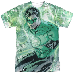 Green Lantern - Lightning Adult All Over Print 100% Poly T-Shirt Men's All-Over Print T-Shirt Green Lantern   