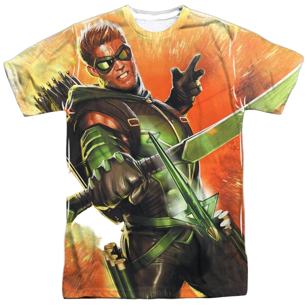 Green Arrow - Worth A Shot Adult All Over Print 100% Poly T-Shirt Men's All-Over Print T-Shirt Green Arrow   
