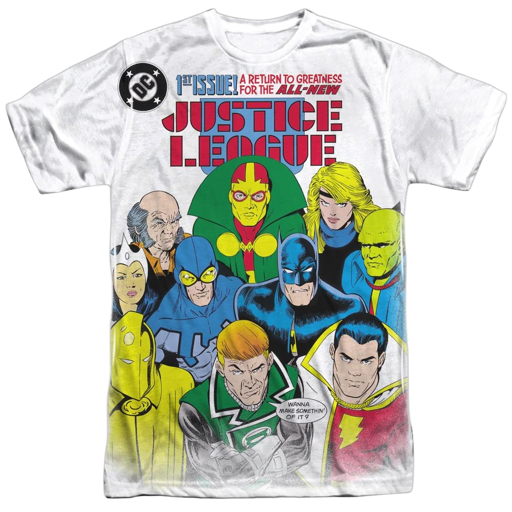 Justice League of America - Return To Greatness Adult All Over Print 100% Poly T-Shirt Men's All-Over Print T-Shirt Justice League   