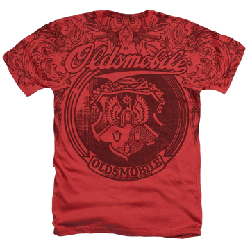 Oldsmobile - Vintage Logo Adult Regular Fit Heather T-Shirt Men's All-Over Heather T-Shirt Oldsmobile   