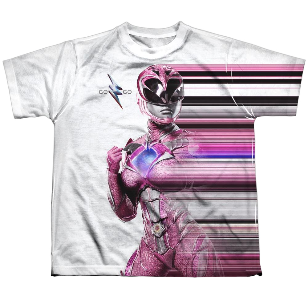 Power Rangers Pink Streak Youth All Over Print 100% Poly T-Shirt Youth All-Over Print T-Shirt (Ages 8-12) Power Rangers   