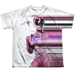 Power Rangers Pink Streak Youth All Over Print 100% Poly T-Shirt Youth All-Over Print T-Shirt (Ages 8-12) Power Rangers   