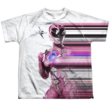 Power Rangers Pink Streak Youth All Over Print 100% Poly T-Shirt Youth All-Over Print T-Shirt (Ages 8-12) Power Rangers   
