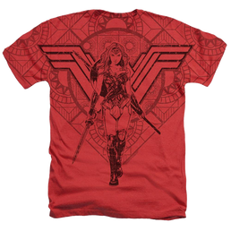 Wonder Woman Movie Shield Of Wonder Adult Regular Fit Heather T-Shirt Men's All-Over Heather T-Shirt Wonder Woman   