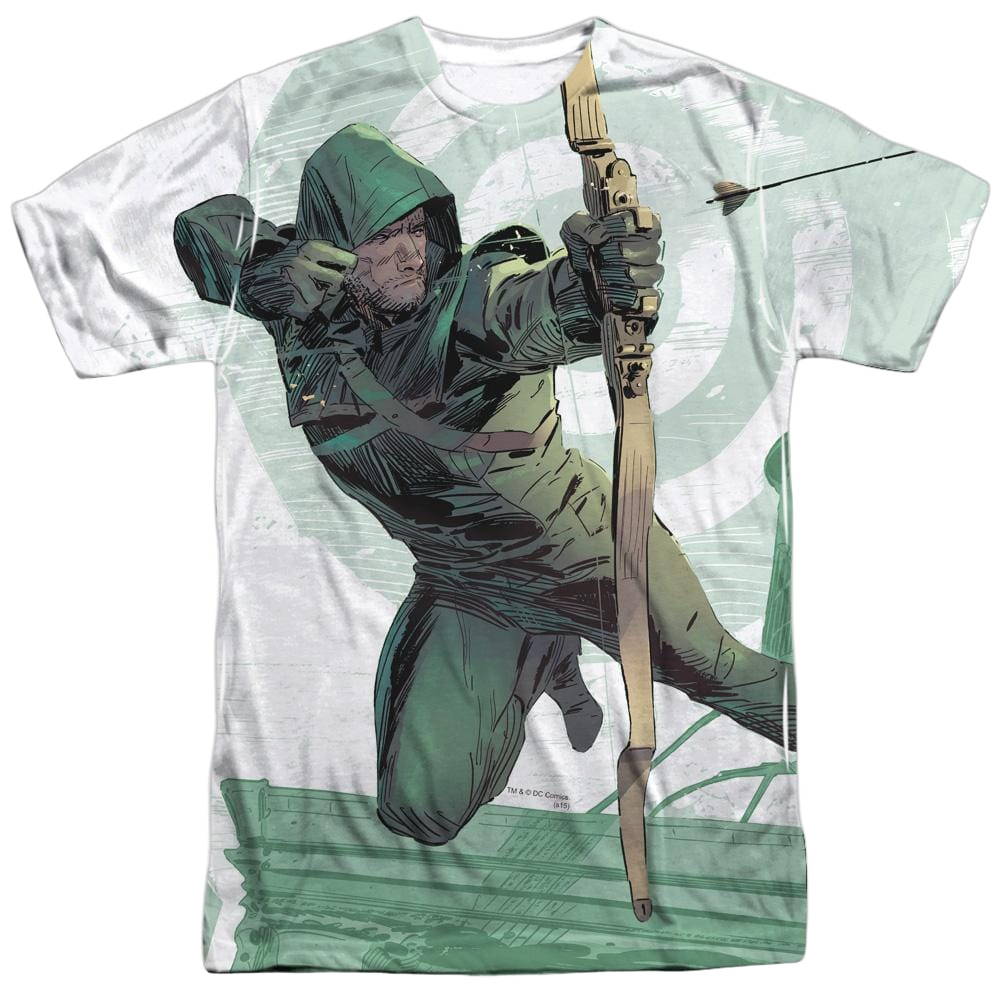Arrow The Television Series City Bullseye - Men's All-Over Print T-Shirt Men's All-Over Print T-Shirt Green Arrow   