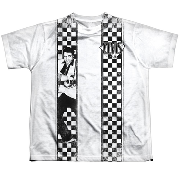Elvis Presley Checkered Bowling Shirt - Youth All-Over Print T-Shirt Youth All-Over Print T-Shirt (Ages 8-12) Elvis Presley   