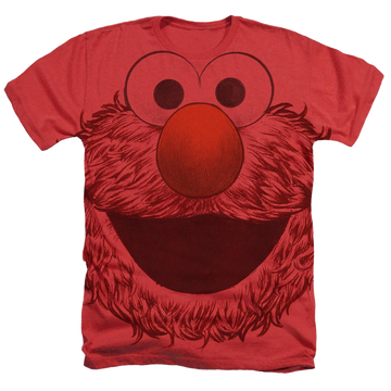 Sesame Street Elmo Face men's all-over heather t-shirt