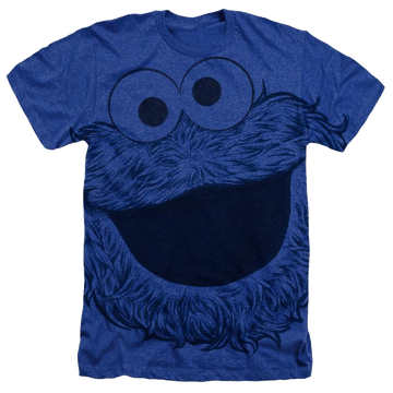 Sesame Street Cookie Face men's all-over heather t-shirt