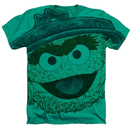 Sesame Street Oscar Face - Men's All-Over Heather T-Shirt Men's All-Over Heather T-Shirt Sesame Street   
