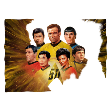 Star Trek The Original Series 50Th Crew (Front/Back Print) pillow case