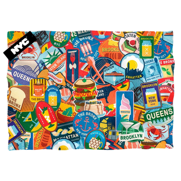 New York City Nyc Eating Nyc (Front/Back Print) pillow case
