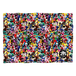 Mighty Morphin Power Rangers Crowd Of Rangers (Front/Back Print) - Pillow Case Pillow Cases Power Rangers   