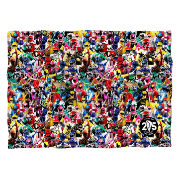 Mighty Morphin Power Rangers Crowd Of Rangers (Front/Back Print) pillow case