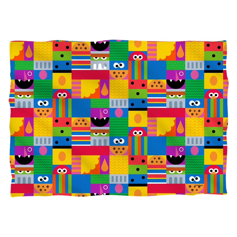 Sesame Street Squares (Front/Back Print) - Pillow Case Pillow Cases Sesame Street   