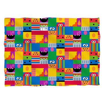 Sesame Street Squares (Front/Back Print) pillow case