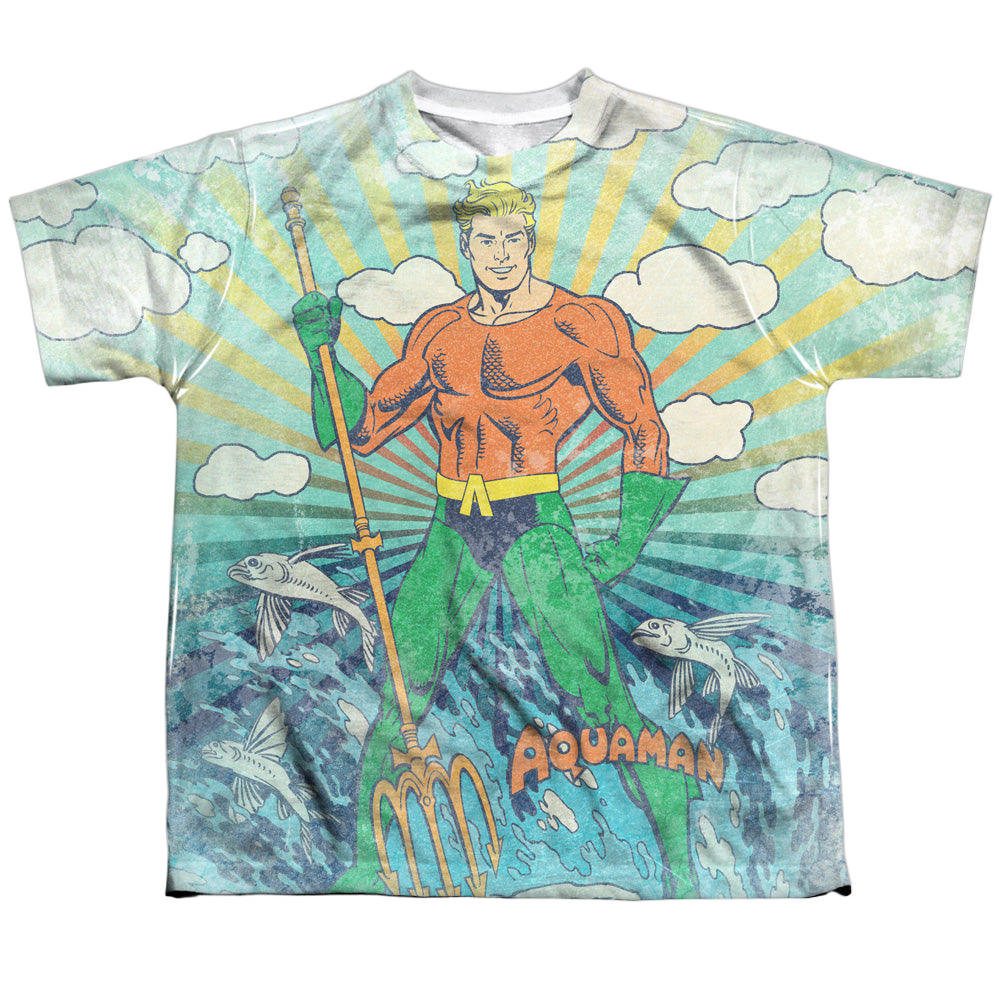 Aquaman Sonar - Youth All-Over Print T-Shirt Youth All-Over Print T-Shirt (Ages 8-12) Aquaman   