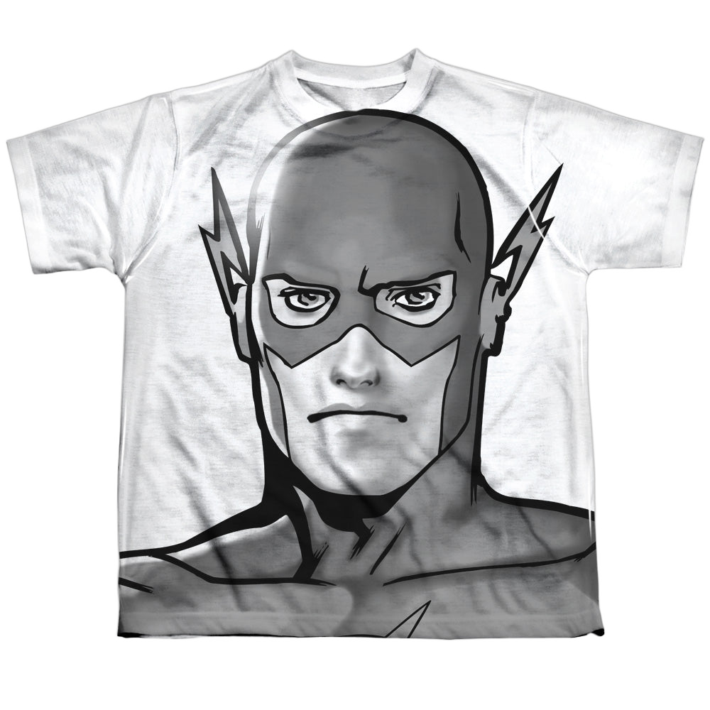 Flash, The Bw Flash Head - Youth All-Over Print T-Shirt Youth All-Over Print T-Shirt (Ages 8-12) The Flash   