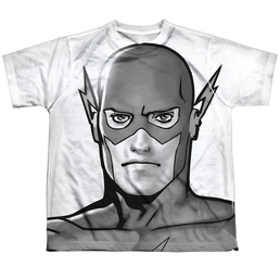 Flash, The Bw Flash Head - Youth All-Over Print T-Shirt Youth All-Over Print T-Shirt (Ages 8-12) The Flash   