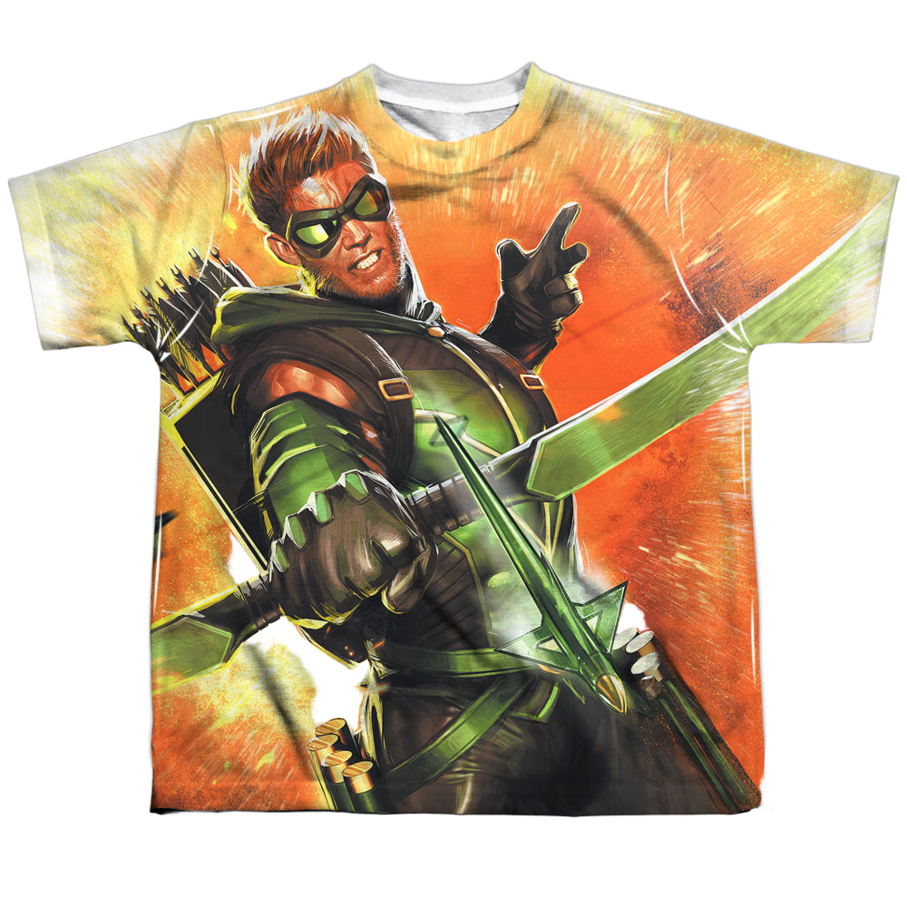 Green Arrow Worth A Shot - Youth All-Over Print T-Shirt Youth All-Over Print T-Shirt (Ages 8-12) Green Arrow   