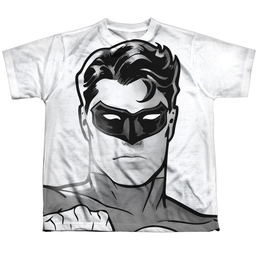 Green Lantern Bw Gl Head - Youth All-Over Print T-Shirt Youth All-Over Print T-Shirt (Ages 8-12) Green Lantern   