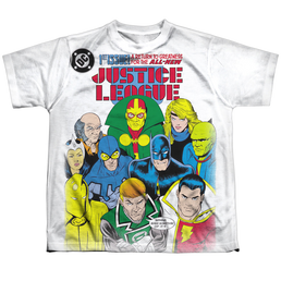 Justice League Return To Greatness - Youth All-Over Print T-Shirt Youth All-Over Print T-Shirt (Ages 8-12) Justice League   