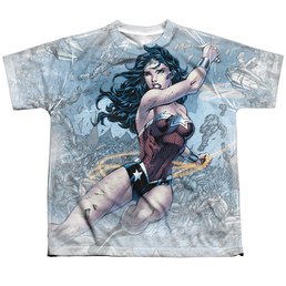 Wonder Woman Wonder Warrior - Youth All-Over Print T-Shirt Youth All-Over Print T-Shirt (Ages 8-12) Wonder Woman   
