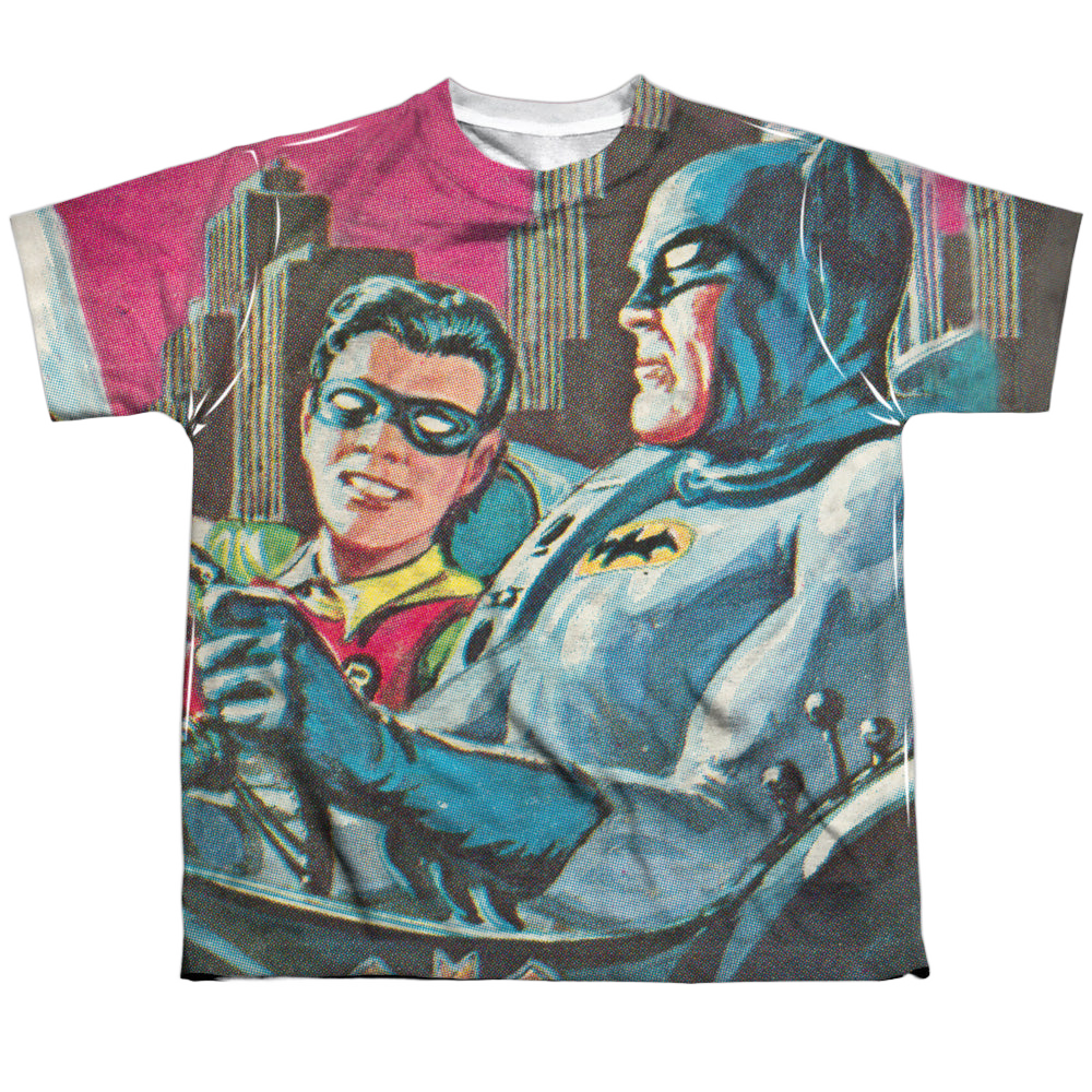 Batman Classic TV Series Bat Signal - Youth All-Over Print T-Shirt Youth All-Over Print T-Shirt (Ages 8-12) Batman   