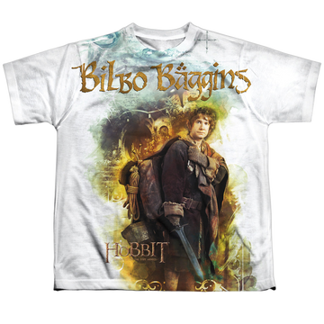 The Hobbit Bilbo youth all-over print t-shirt for ages 8 to 12