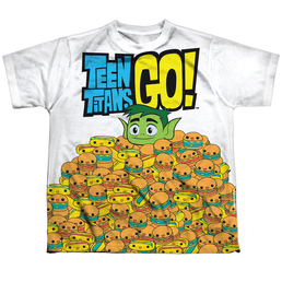 Teen Titans Go! Burgers & Dogs - Youth All-Over Print T-Shirt Youth All-Over Print T-Shirt (Ages 8-12) Teen Titans Go!   