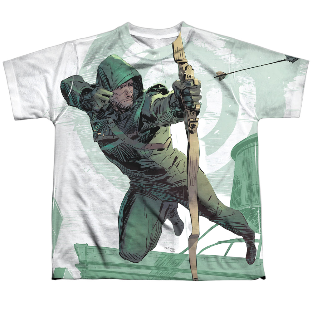 Arrow The Television Series City Bullseye - Youth All-Over Print T-Shirt Youth All-Over Print T-Shirt (Ages 8-12) Green Arrow   