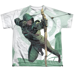 Arrow The Television Series City Bullseye - Youth All-Over Print T-Shirt Youth All-Over Print T-Shirt (Ages 8-12) Green Arrow   