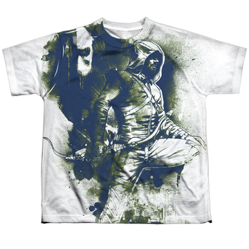 Arrow The Television Series Spray Paint - Youth All-Over Print T-Shirt Youth All-Over Print T-Shirt (Ages 8-12) Green Arrow   