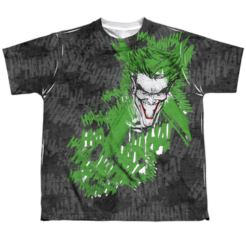 DC Batman Whats So Funny - Youth All-Over Print T-Shirt Youth All-Over Print T-Shirt (Ages 8-12) Batman   