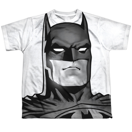 DC Batman Bw Bat Head - Youth All-Over Print T-Shirt Youth All-Over Print T-Shirt (Ages 8-12) Batman   
