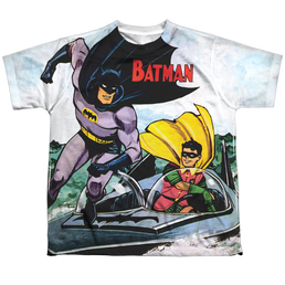 DC Batman Batboat - Youth All-Over Print T-Shirt Youth All-Over Print T-Shirt (Ages 8-12) Batman   