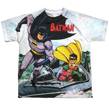DC Batman Batboat - Youth All-Over Print T-Shirt Youth All-Over Print T-Shirt (Ages 8-12) Batman   