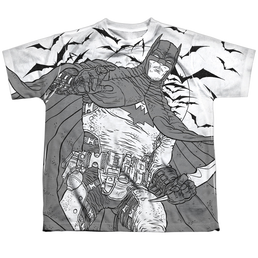 DC Batman Liney Sub - Youth All-Over Print T-Shirt Youth All-Over Print T-Shirt (Ages 8-12) Batman   
