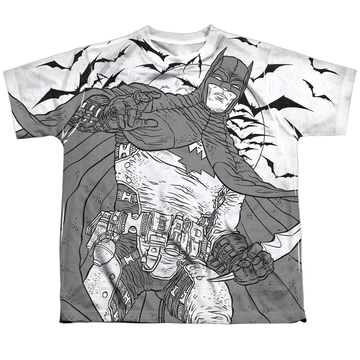DC Batman Liney Sub - Youth All-Over Print T-Shirt Youth All-Over Print T-Shirt (Ages 8-12) Batman   