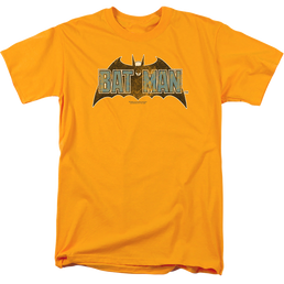 The Batman (2022) Vintage Bat Logo On Gold - Men's Regular Fit T-Shirt Men's Regular Fit T-Shirt Batman   