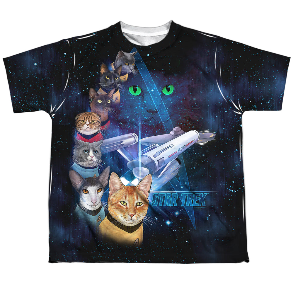 Star Trek The Original Series Cast Of Cats - Youth All-Over Print T-Shirt Youth All-Over Print T-Shirt (Ages 8-12) Star Trek   