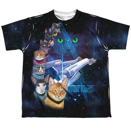 Star Trek The Original Series Cast Of Cats - Youth All-Over Print T-Shirt Youth All-Over Print T-Shirt (Ages 8-12) Star Trek   