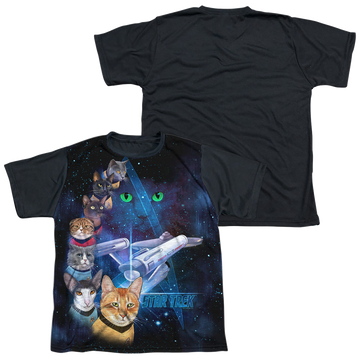Star Trek The Original Series Cast Of Cats youth black back t-shirt for ages 8 to 12