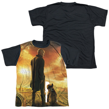 Star Trek Picard Poster youth black back t-shirt for ages 8 to 12