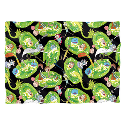 Rick and Morty Portal Mayhem - Pillow Case Pillow Cases Rick and Morty   