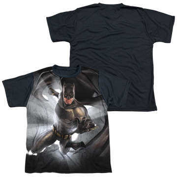 v Superman Batman Light youth black back t-shirt for ages 8 to 12