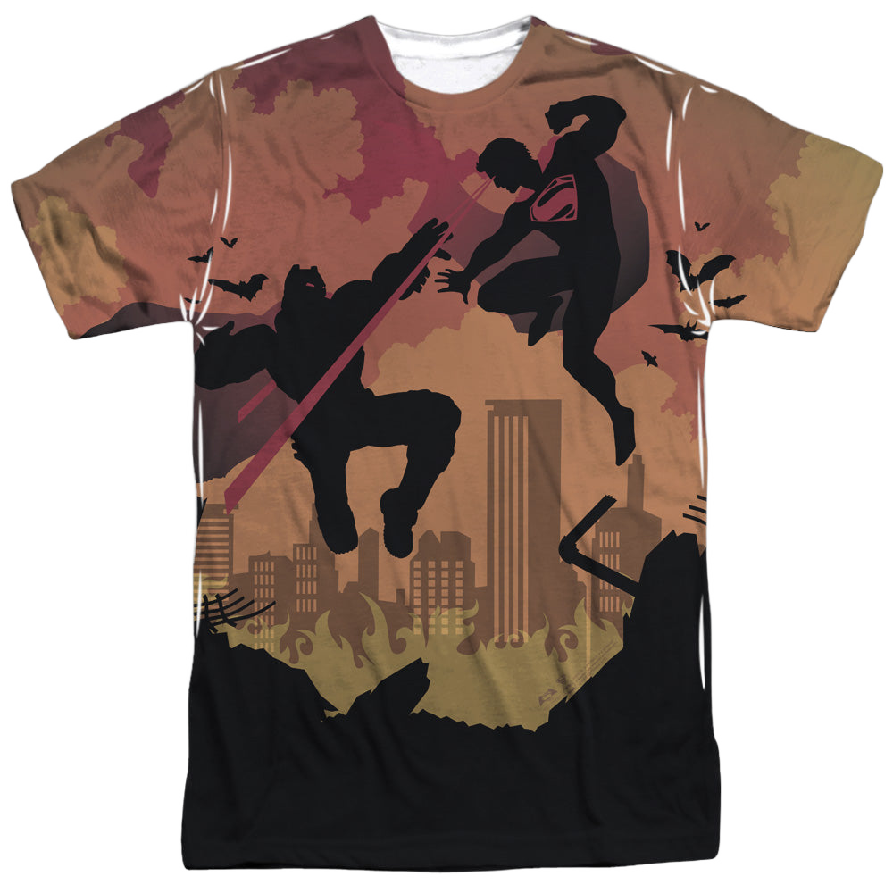 Batman v Superman Silhouette Fight - Men's All-Over Print T-Shirt Men's All-Over Print T-Shirt Batman   